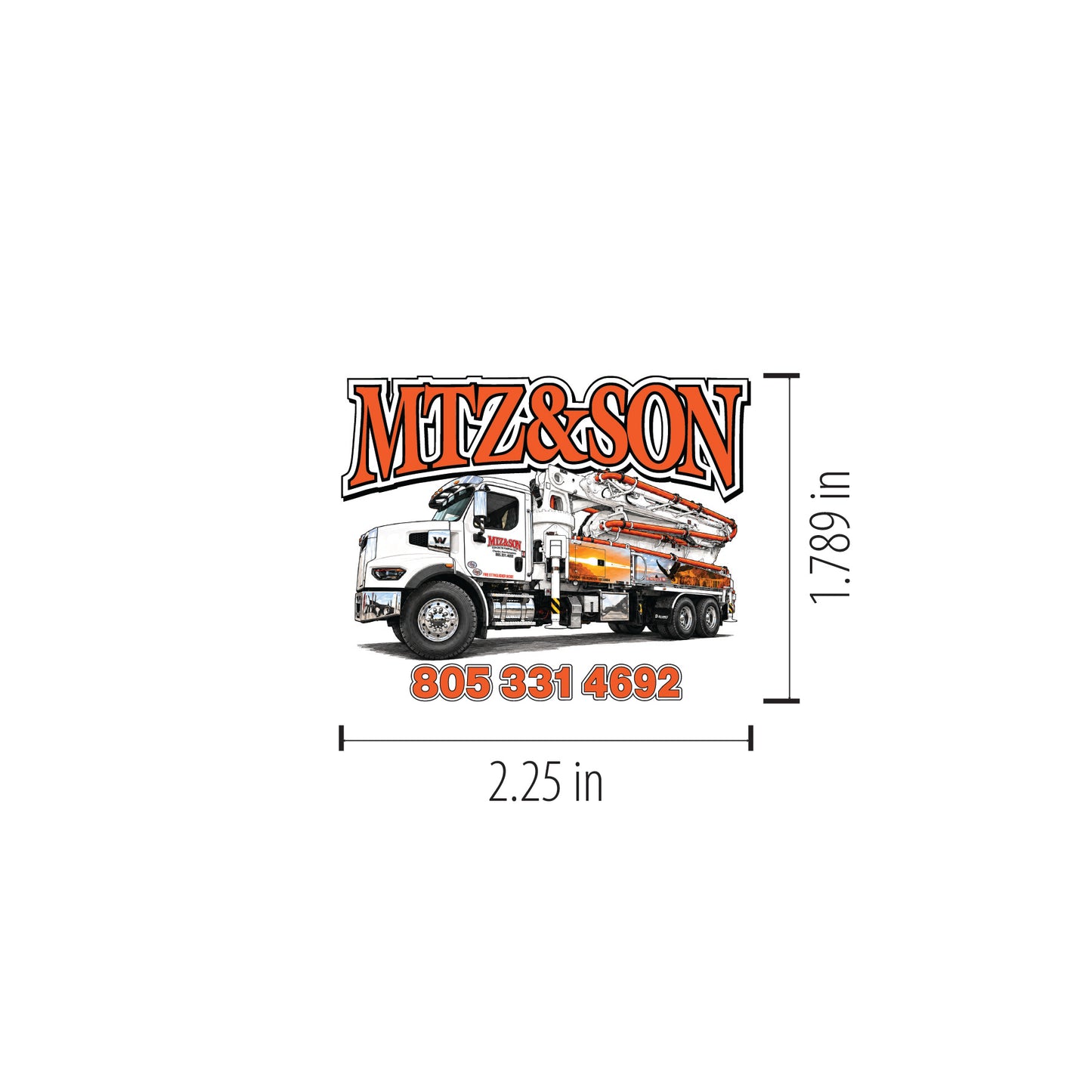 Bulk Custom Heavy-Duty Stickers - MTZ & Son