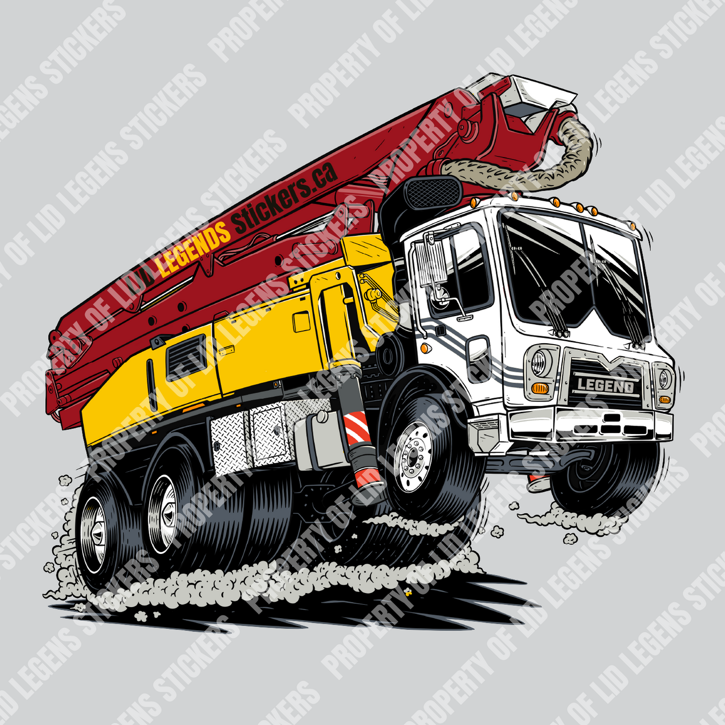 Concrete Pump Sticker | 39M Boom Truck | Construction Hard Hat Decal | Blue Collar Sticker