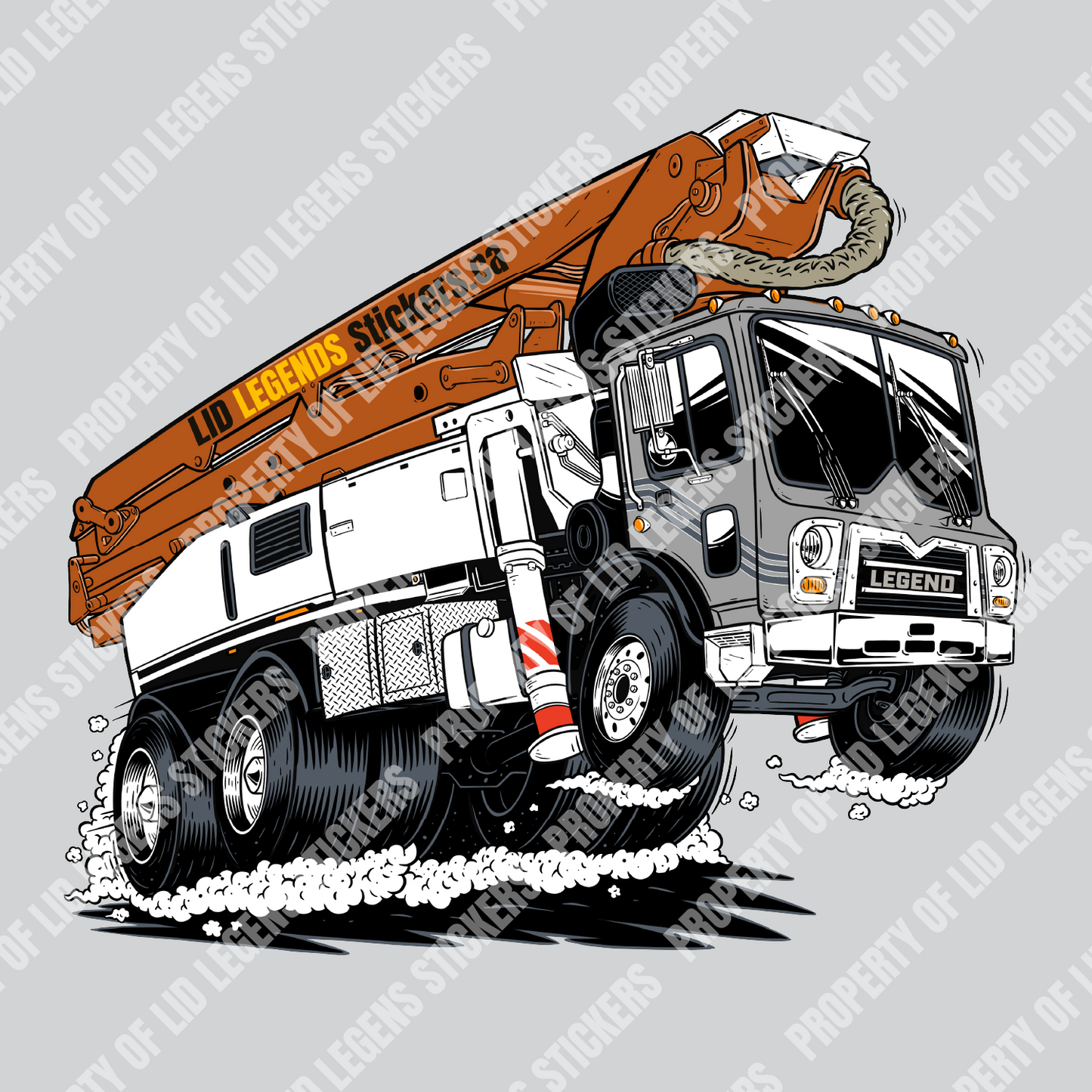 Concrete Pump Sticker | 39M Boom Truck | Construction Hard Hat Decal | Blue Collar Sticker