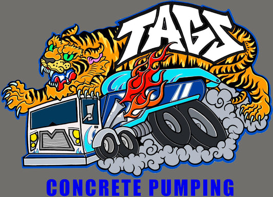 Bulk Custom Heavy-Duty Stickers - Tags Concrete Pumping