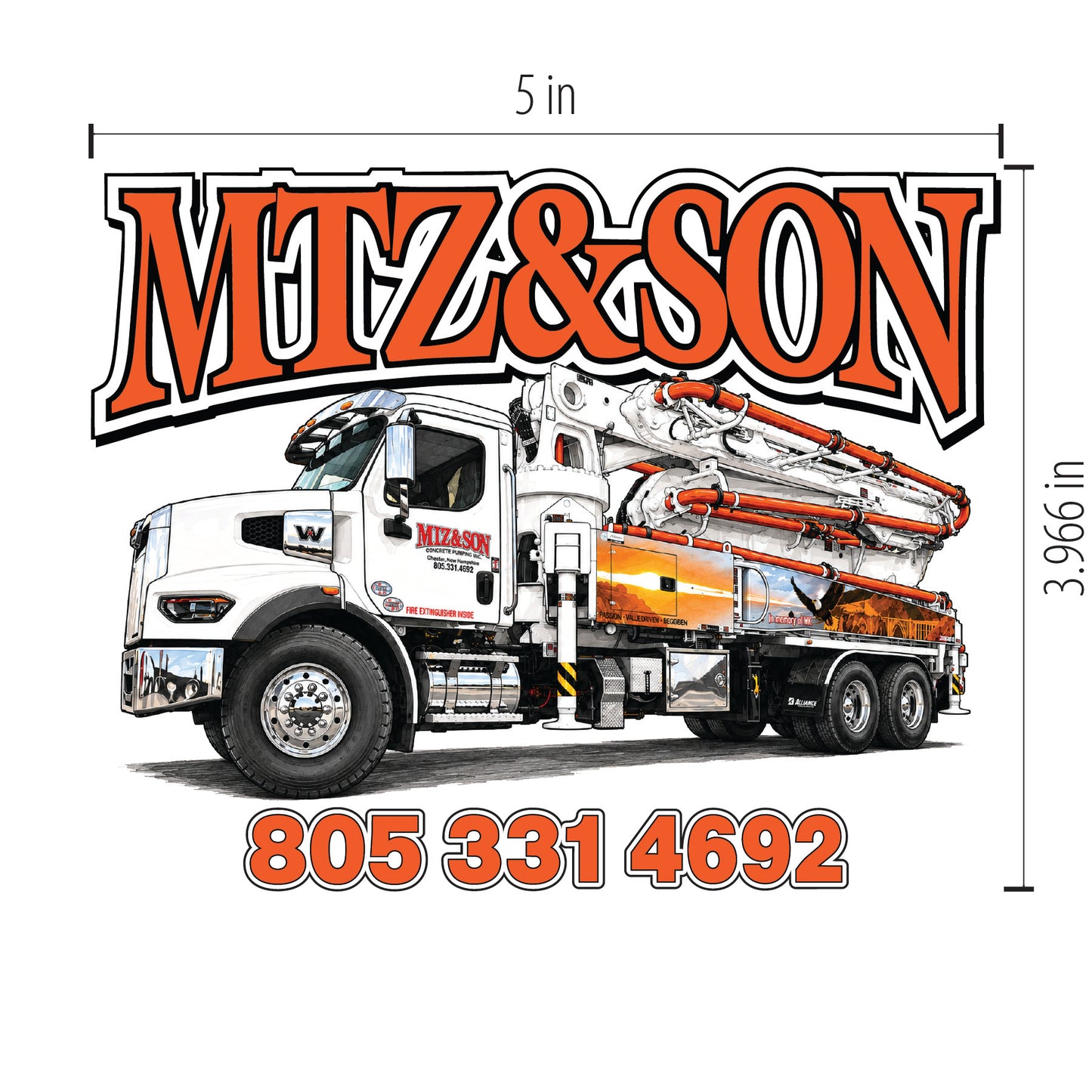 Bulk Custom Heavy-Duty Stickers - MTZ & Son
