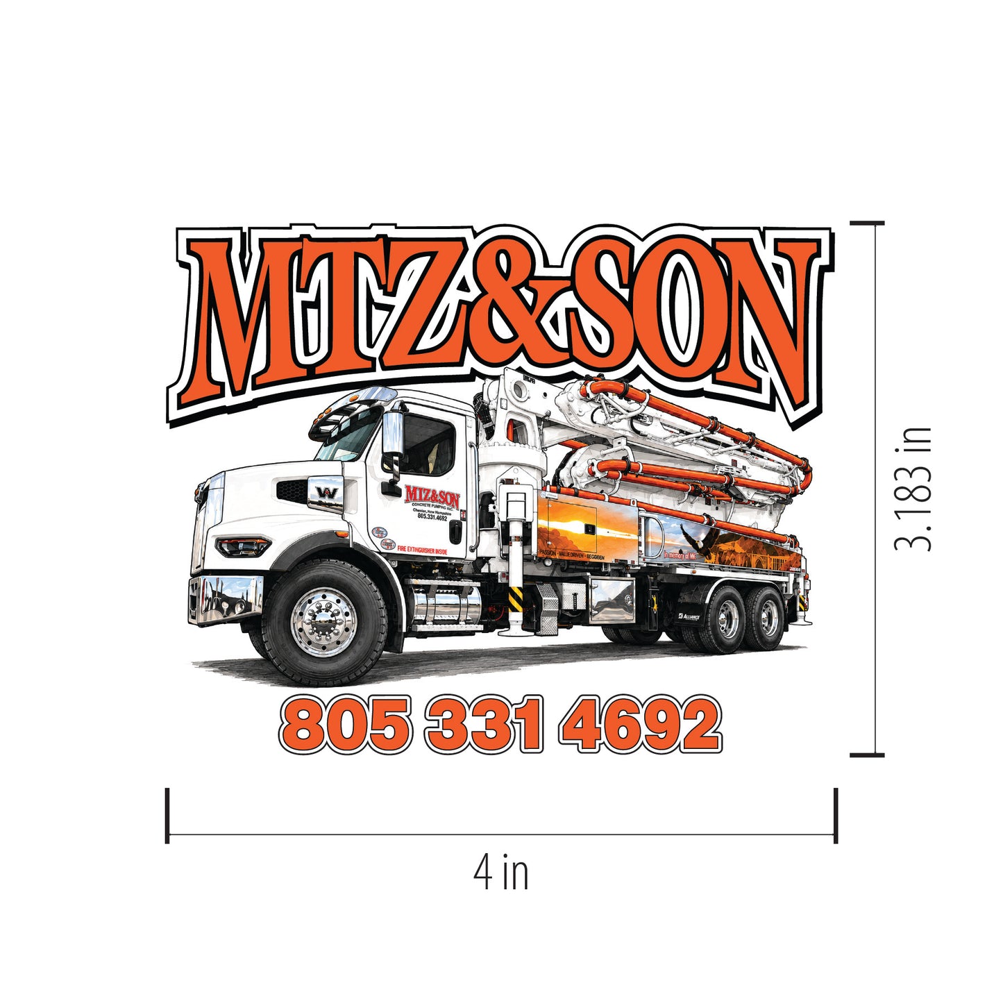 Bulk Custom Heavy-Duty Stickers - MTZ & Son