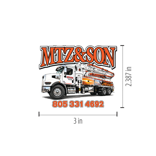 Bulk Custom Heavy-Duty Stickers - MTZ & Son