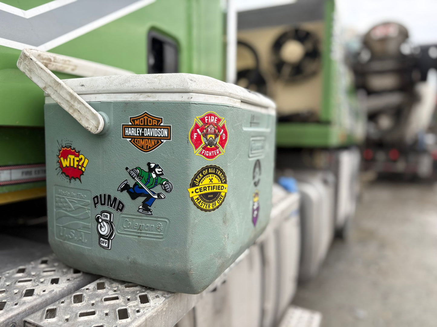 Concrete Pump Sticker | 39M Boom Truck | Construction Hard Hat Decal | Blue Collar Sticker