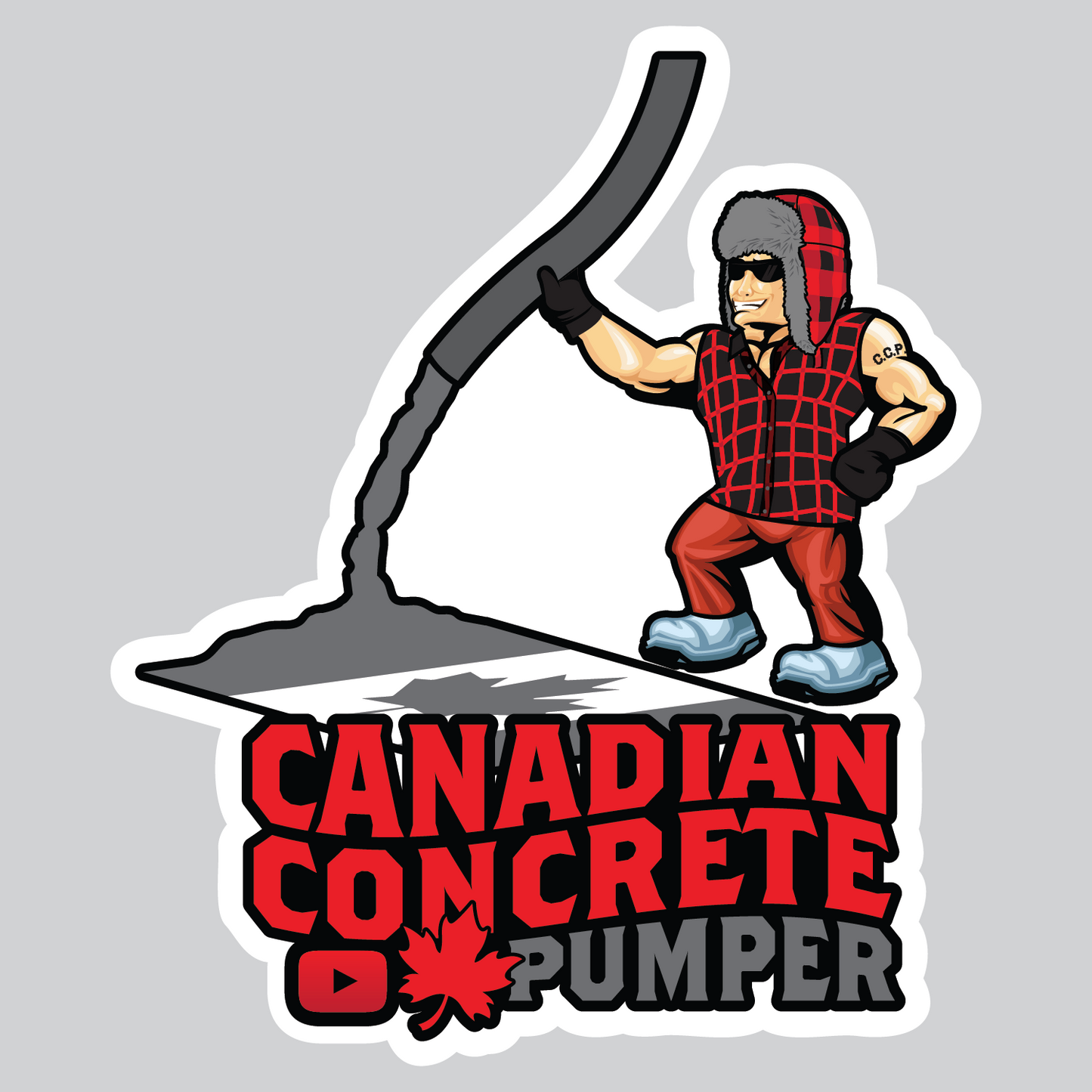 Custom Heavy-Duty Stickers - Canadian Concrete Pumper